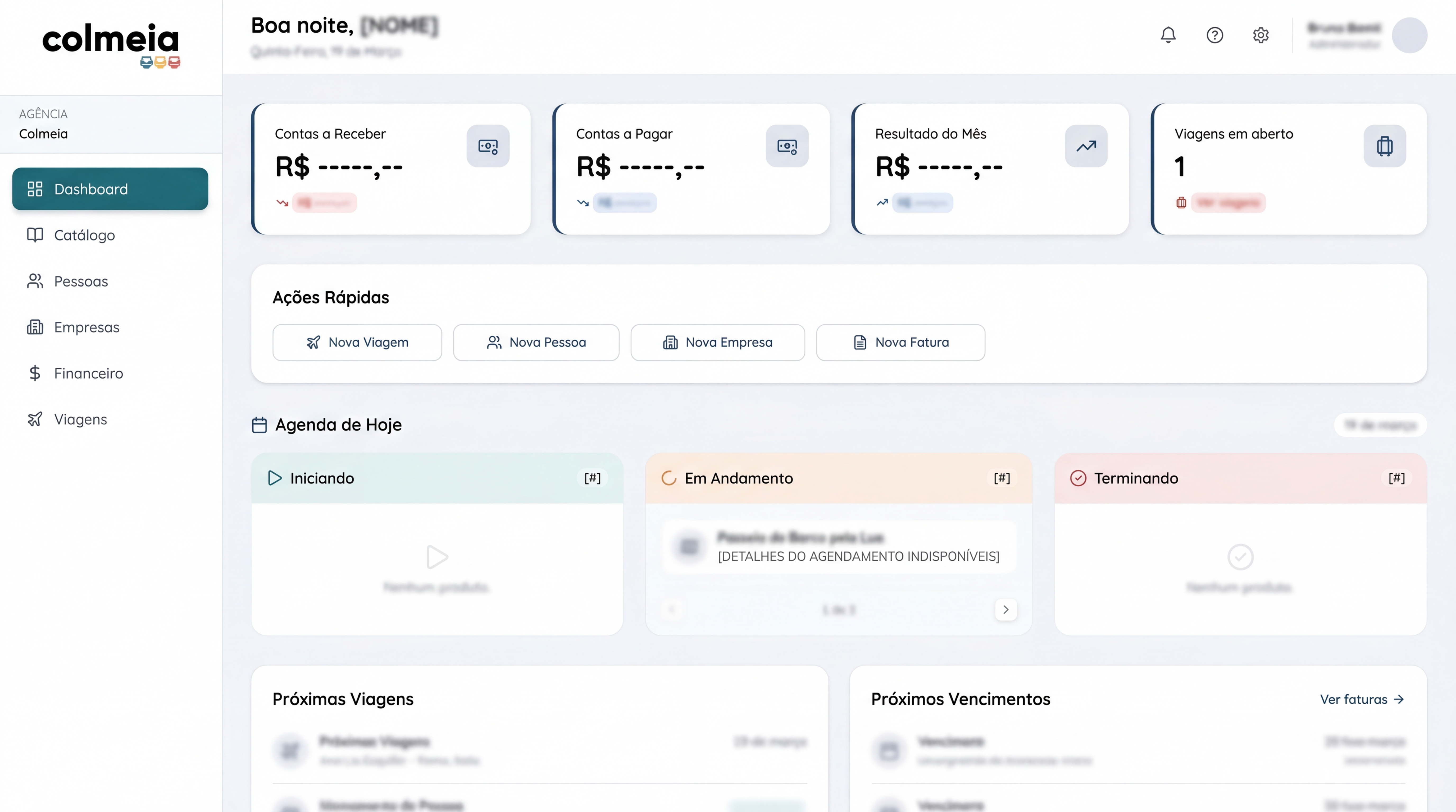 Colmeia Dashboard Nitido
